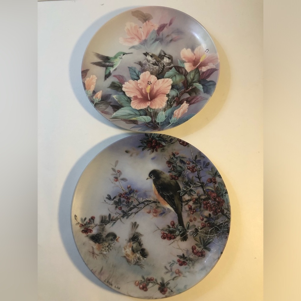COPY - A Pair of Lena Liu’s Nature’s Poetry Series Collectors Plates